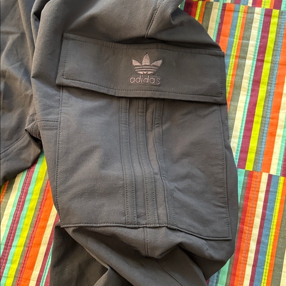 Adidas Men's Black Cargo Pants size medium new tags super nice - Picture 2 of 13